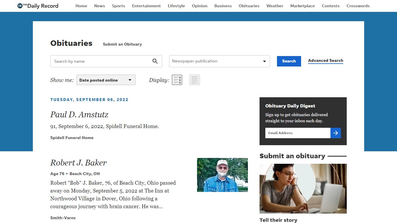 Obituaries in Wooster, OH | The Daily Record
